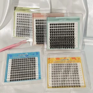 Factory Price 8 16mm Mixed Length Cluster Lashes Kit Handmade Segment Lash Pre Cut Eyelash Diy Extension