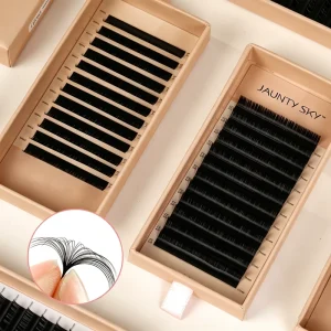 Factory Price 8-25mm Single Cashmere Lash Extension Volume Eyelash Trays Wimper Velvet Eyelashes