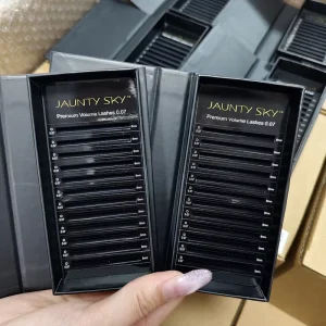 Factory Price Bulk Supply 0.07 CC Curl Cashmere Lash Trays Premium 8 15mm Volume Eyelashes Soft Matte Black Lash Extension