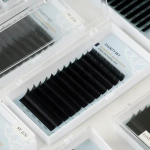 Factory Price Cashmere Silk Individual Lashes Matte Lash Trays Fan Like Butter J B C CC D DD L M LB LJ LC LD Eyelash Extension