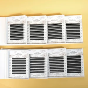 Factory Price Cross Lashes Eyelash YY U Lashes Extension 0.07mm Premade Fans Parallel Flower W Shape Lashes Mega Volume Cilios