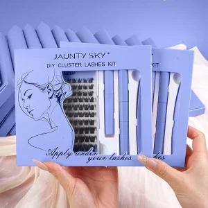 Factory Price Custom DIY Extension Kit Individual Cluster Eyelash With Lash Bond And Seal And Remover Pre cut Segment