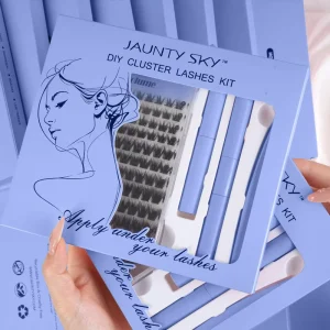 Factory Price Custom DIY Extension Kit Pre cut Segment Individual Cluster Eyelash with Lash Bond and Seal and Remover