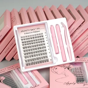 Factory Price Custom Diy Cluster Lashes Pre Cut Extension Kit Eyelashes DIY Cluster Lashes Kit Private Label C D Curl Segment