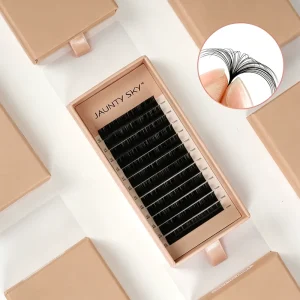 Factory Price Custom Label Cashmere Lash Extension Smooth Fanning Volume Eyelash Trays Cils Velvet Eyelashes