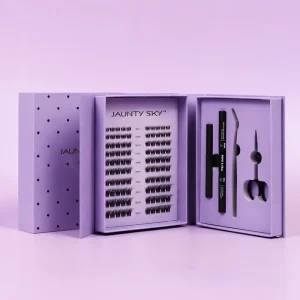 Factory Price Custom Lash Cluster Kit Wispy Pre Mapped DIY Lash Extension Kit D Curl PBT Fiber Pre Cut Eyelash Segment