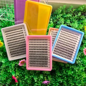 Factory Price DIY Cluster Lashes Segment Lash Clusteres Extension Natural Fluffy Lash with Trays Individual Cluster Lashes