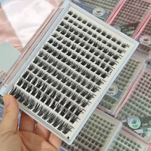 Factory Price DIY Segment No Glue C D Curl Pre-Bonded Individual Cluster Eyelashes Press on Self Adhesive DIY Lashes Kit