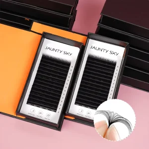Factory Price Dense Row 0.05 D Curl Volume Eyelashes Mixed Cashmere Lash Trays Super Soft Matte Black Lash Extension