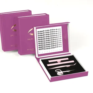 Factory Price Diy Lash Cluster 8 18mm Mixed Tray Customized Cluster Diy Lash Extension Kit with Bond and Seal Pre Cut Segment