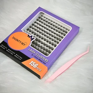 Factory Price Fluffy C D Curl 0.07 0.10 Individual Eyelash Clusters Custom DIY Lash Kit Pre Cut Segment Lash Extension Trays