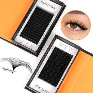 Factory Price High Quality 0.05 DD Curl Volume Eyelashes Soft Matte Black Lash Extension Premium Mixed Cashmere Lash Trays