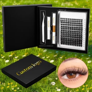 Factory Price Individual Eyelash Cluster Private Label Lash Extension Kit D Curl Pre Cut Segment Lash Clusters
