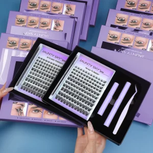 Factory Price Individual Fluffy DIY Lash Extension Kit Lash Cluster Bond and Seal Vendors Custom Logo Thin Band Lash Cluster Kit