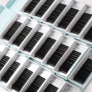 Factory Price Individual Siberian Matte Black Velvet Lashes Extension Cashmere Silk 0.03 Volume Eyelash Extensions Trays