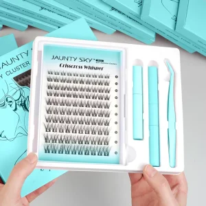Factory Price Lash Cluster With Bond and Seal Custom Logo Diy Lash Cluster Kit Individual Fluffy Diy Lash Extension Kit