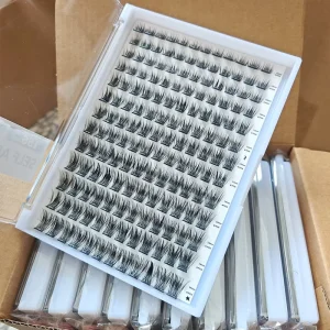 Factory Price Lash Extension Kit Self Adhesive Press on Eyelashes DIY Cluster Lashes Pre Glue Individual Segment Lashes Trays