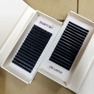 Factory Price Lash Supplier Luxury Cashmere Lash Extension Trays Private Label Individual Matte Black Eyelashes Extensions