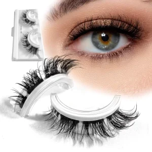 Factory Price Luxury Self Adhesive Eyelashes Glue Free Reusable 3D Wispy Thick Natural Lashes No Glule Cluster Eyelashes