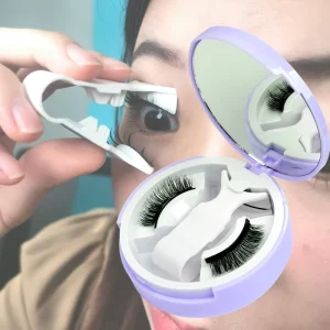 Factory Price Magnetic False Russian Volume Eyelashes No Glue No Eyeliner OEM Silk Magnet Lashes
