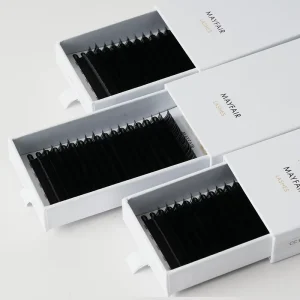 Factory Price Matte Black J CC D DD L LB LJ LC LD Individual Eyelash Extensions With Velvet Cashmere Lash Trays