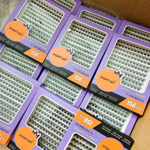 Factory Price Mixed Length DIY Lash Kit Self Application Lash Extension Trays Pre Cut Segment Superfine Band Eyelash Clusters
