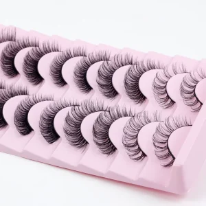 Factory Price New Trend Faux Mink Strip Lashes 3D Full Strip Eyelashes with Box in Bulk