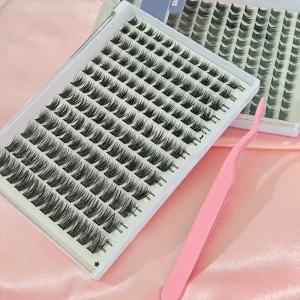 Factory Price No Glue Needed Press On Lashes Waterproof Fluffy Self Adhesive Lash Clusters Mess free Individual Diy Lashes