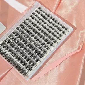 Factory Price No Glue Pre Bond Technology Segment Lash Kit Black Glue Self Adhesive Cluster Lashes Press On Diy Lash Extension