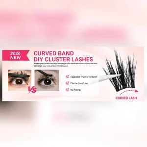 Factory Price Pre Cut Eyelashes DIY Lash Extension Kit Private Label Curved Lash Cluster