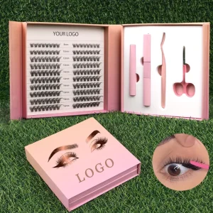Factory Price Pre Cut Segmented Eyelashes DIY Lash Extension Kit Private Label Mink Cluster Lash Cluster Kit