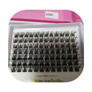 Factory Price Pre Cut Segmented Eyelashes DIY Lash Extension Kit Private Label Synthetic Hair Natural Long Cluster