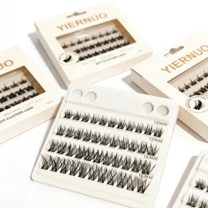 Factory Price Pre Cut Segmented Free Self Adhesive Synthetic Hair Cruelty Free Handmade Eyelashes Waterproof