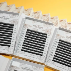 Factory Price Premade U Shaped Parallel Lashes Private Label 0.07 U Shape YY Eyelash Extensions Trays Cilios U Shape W Lashes