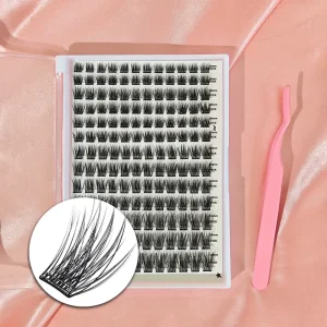 Factory Price Press on Eyelashes No Glue Needed Long Lasting Double Glue Striped DIY Lash Kit Self Adhesive Cluster Segment Lash