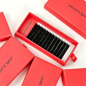 Factory Price Private Label Cashmere Lash Extension Matte Black Volume Eyelash Trays Pestanas Velvet Eyelashes