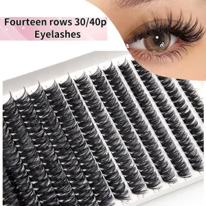 Factory Price Segmented Lashes Natural Thick Eyelash Clusters Pre cut 30p 40p 50p Diy Lash Extension Wispy Diy Segment