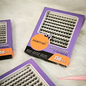 Factory Price Self Apply Eyelash Clusters Premade DIY Lash Trays Pre Cut Segment Fluffy C D Curl Superfine Band Custom Lash Kit
