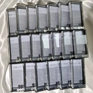 Factory Price Sharp Pointy Base Fan Eyelashes 3D 5D 6D 8D 0.07C Narrow Premade Lash Fan Ready Fan Lash Extension Trays