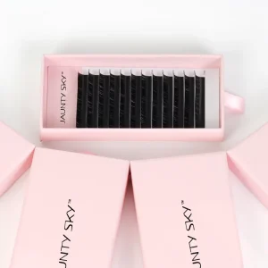 Factory Price Soft Touch Matte Black Lash Tray Salon Use Volume Eyelash Extensions Cils Cashmere Eyelashes