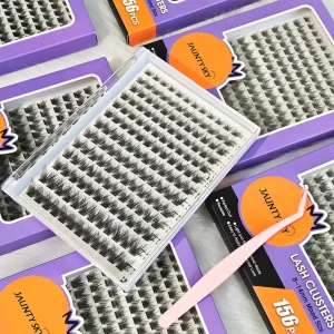 Factory Price Superfine Band Pre Cut Segment Fluffy C D Curl Custom Lash Kit Premade DIY Lash Trays Self Apply Eyelash Clusters