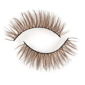 Factory Price Vegan Natural Soft Brown Synthetic Silk Lashes 12Mm 14Mm 20Mm 3D 5D Synthetic Brown Eyelashes