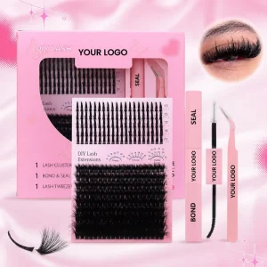 Factory Price Volume Cluster Lashes Kit Spikes Lashes DIY Eyelash Extension Kit Fluffy Cluster Lashes