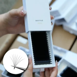 Factory Price Volume Eyelashes Premium Cashmere Luxury Soft 0.03mm D Curl Easy Fan Eyelash Extension Pestanas 1s Blooming Lashes