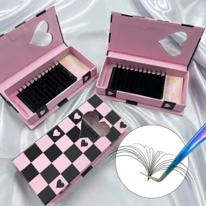 Factory Price Volume Lashes Cashmere Blooming Fluffy Eyelash Extensions Ultra Black J B C CC D DD LJ Curl