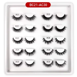 Factory Super Soft Fluffy 3D Faux Mink Eyelashes Handmade Custom Logo Synthetic Hair Reusable Eyelashes Box Model