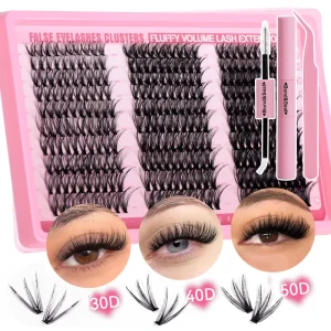 Factory direct listed DIY Segmented Synthetic Hair False Eyelashes Eyelash Extension Style High capacity Firm
