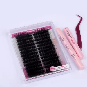 Fadlash Customizable Diy Cluster Lashes Private Label C D Curl Segment Pre Cut Extension Kit Eyelashes DIY Cluster Lashes Kit