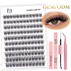 Fairy Eyelash Extensions Reusable Synthetic DIY Kit Cluster Lash Spiky Manga Lashes Individual Wispy Segmented Lashes Salon