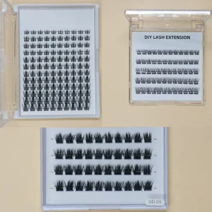 Fairy Lash Clusters Kit 8 18mm Manga Eyelash 3D Segment PBT Material Reusable Self adhesive Pre Glued